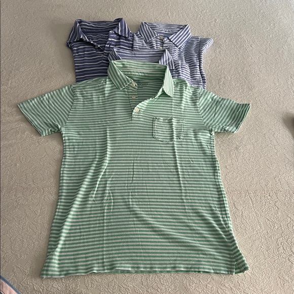 Crewcuts Green and White Striped Polo Shirt - Picture 3 of 3